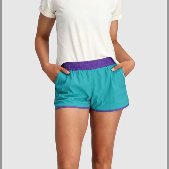 Outdoor Research Women Zendo Multi Shorts moth print SPF 50 brown pink XS NWT! - Picture 12 of 12